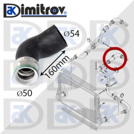 Маркуч турбо Audi A3 Seat Altea Leon Toledo Skoda Octavia Superb Volkswagen Caddy Eos Golf Jetta Passat Touran